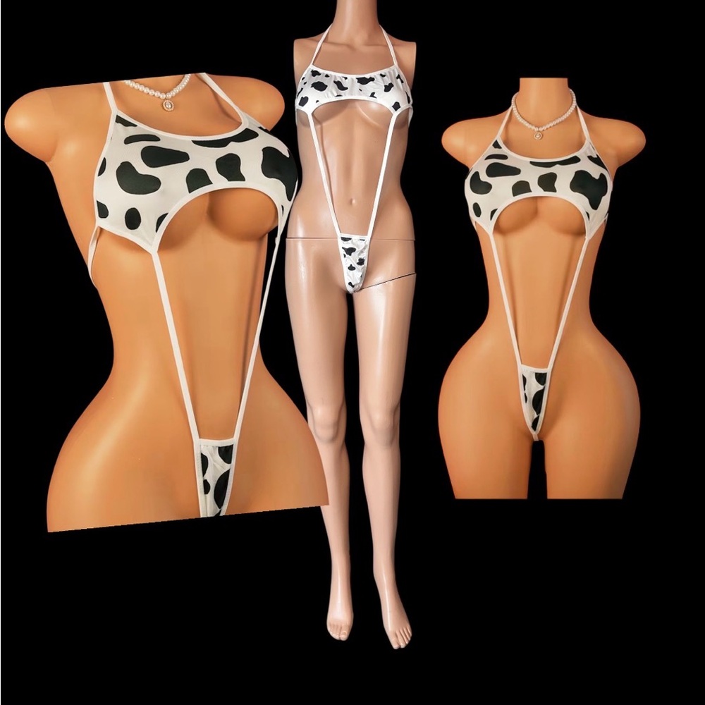 Stylish Black and White Halter Bodysuit - Picture 9 of 12